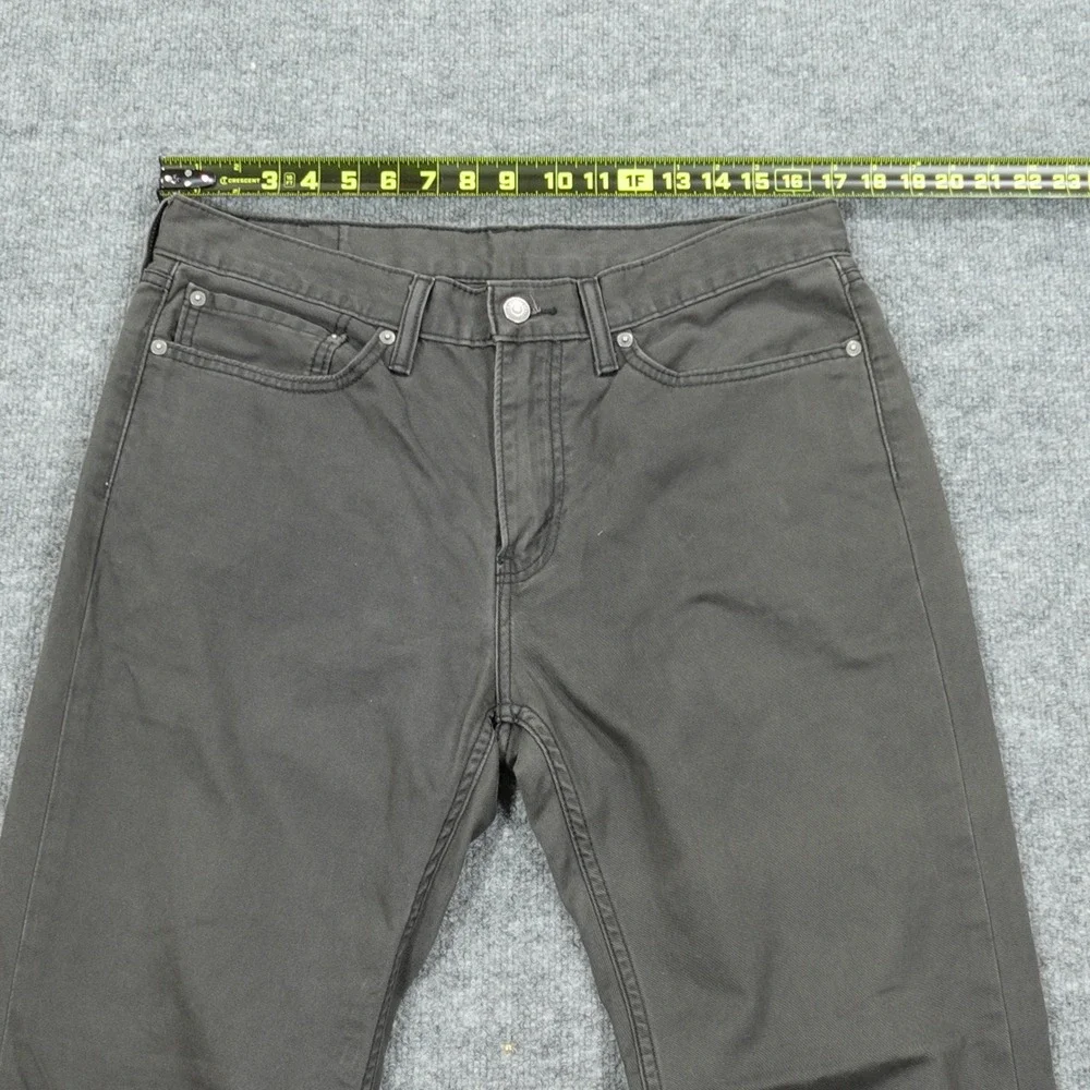 Levi's 514 Jeans Mens 34x30 Gray Straight Leg Cotton Twill Casual Classic
